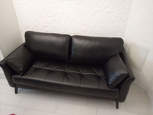 Диван СОФИЯ 2р (186) опора наклонная чер. Дер.  Dollar Bellagio carbon Outlet